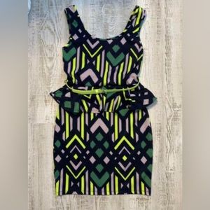NEW Women’s belted peplum summer dress, size small